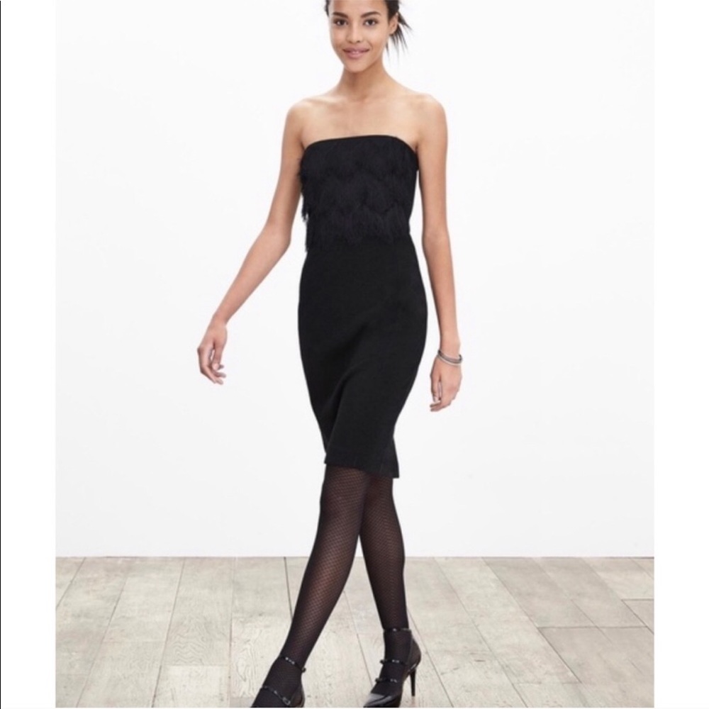 Banana republic black fitted dress